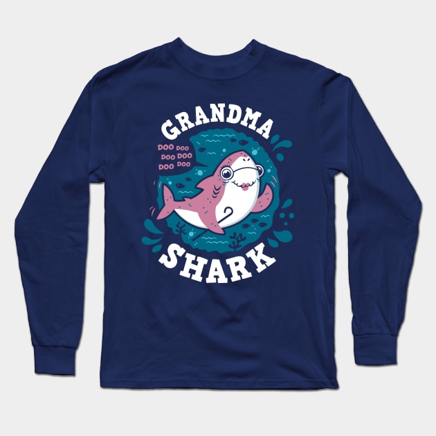 Grandma Shark Long Sleeve T-Shirt by Olipop